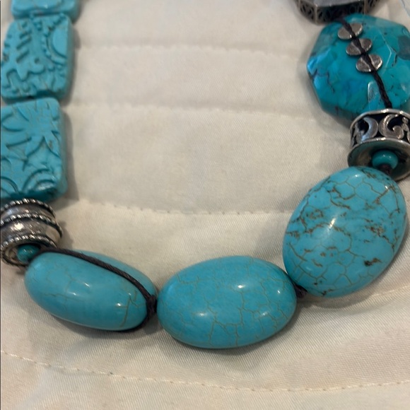 SILPADA brand new Turquoise and Silver Beaded Chunky Necklace - Picture 4 of 6